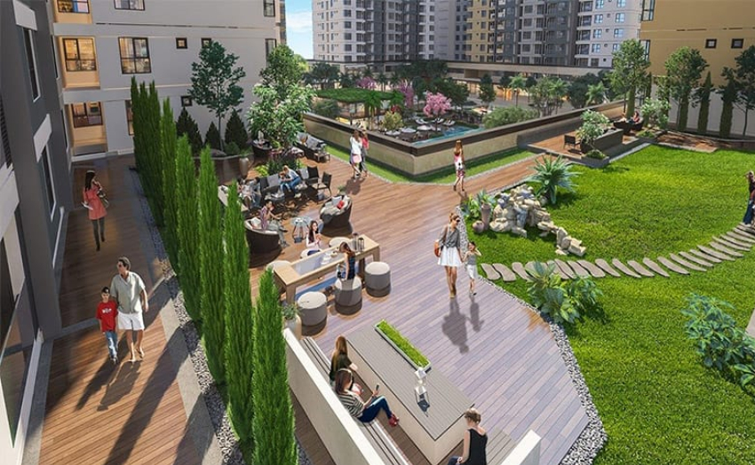 Chung cư Động Lực Tower được thiết kế với nhiều không gian xanh