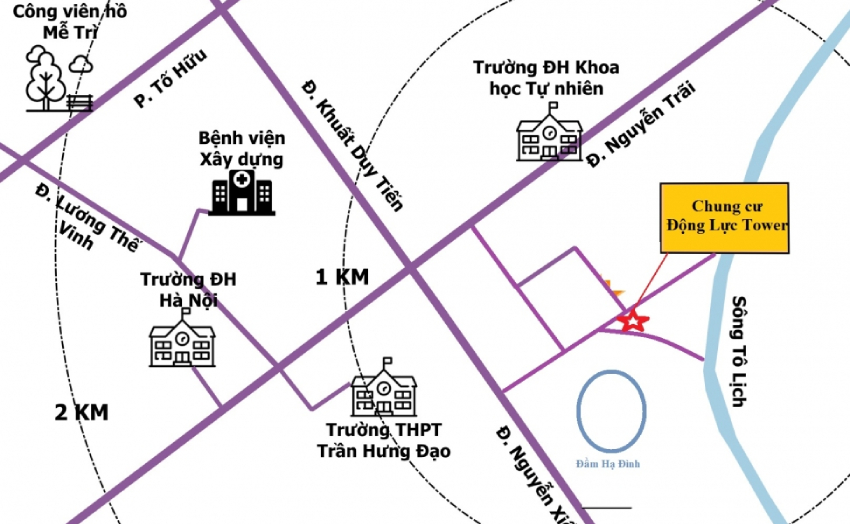 Động Lực Tower sở hữu vị trí vàng tại quận Thanh Xuân