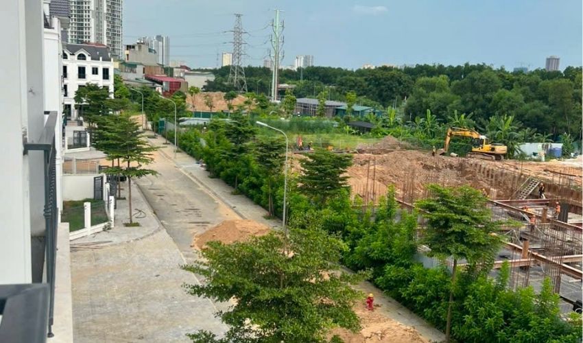 Chung cư và NOXH Tây Nam Mễ Trì được xây dựng trên mặt đại lộ thăng long
