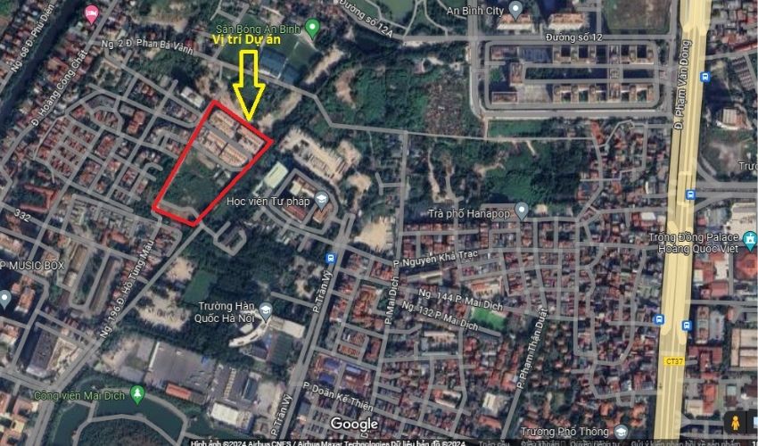 Vị trí dự án Minh Giang Phú Diễn thuộc Phường Phú Diễn, quận Bắc Từ Liêm