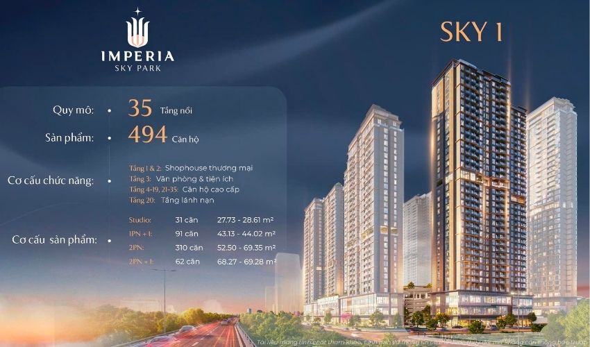 Tiêu chuẩn bàn giao cao cấp của căn hộ Imperia Sky Park